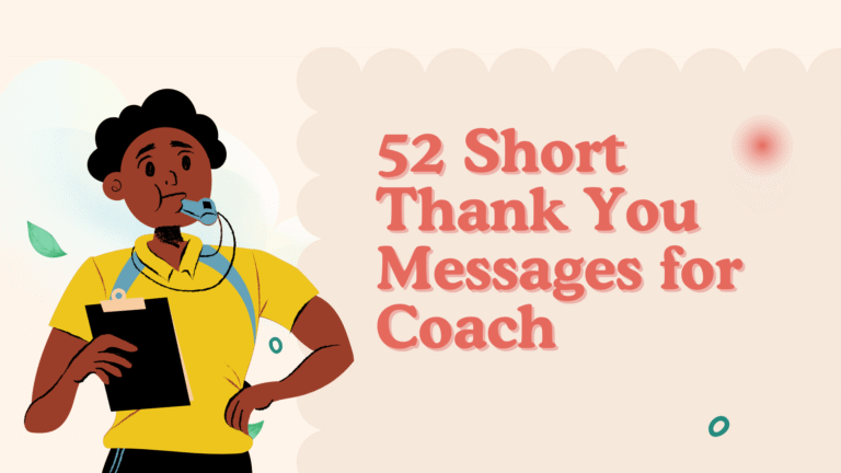 Short Thank You Messages for Coach