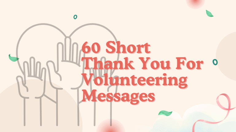 short thank you for volunteering messages