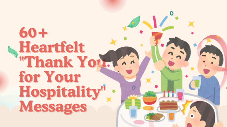 thank you for your hospitality messages
